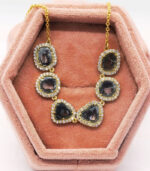 Diamond Pendant | Salt And Pepper Diamond | Yellow Gold Pendant | Bridal Necklace Pendant - Image 5