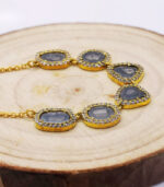 Diamond Pendant | Salt And Pepper Diamond | Yellow Gold Pendant | Bridal Necklace Pendant - Image 6