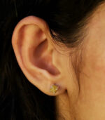Rough Diamond | White Gold Stud Earring | Yellow Diamond | Natural Loose Diamond Earring - Image 5