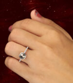 Emerald Diamond | Natural Diamond Ring | Salt And Pepper Color Gold Ring | Engagement Ring - Image 9