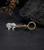 Diamond Pendant | Rough Diamond | White Gray Diamond | Yellow Gold Pendant | Bridal Necklace Pendant - Image 4