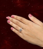 Emerald Diamond | Natural Diamond Ring | Salt And Pepper Color Gold Ring | Engagement Ring - Image 6