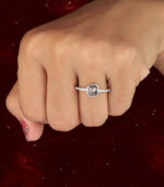 Emerald Diamond | Natural Diamond Ring | Salt And Pepper Color Gold Ring | Engagement Ring - Image 7