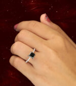 Emerald Diamond | Natural Diamond Ring | Black Color Gold Ring | Engagement Ring - Image 11