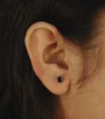 Pear Diamond | White Gold Stud Earring | Black Diamond | Natural Loose Diamond Earring - Image 5