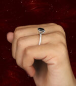 Emerald Diamond | Natural Diamond Ring | Black Color Gold Ring | Engagement Ring - Image 10