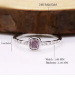 Cushion Diamond | Natural Diamond Ring | Pink Color Gold Ring | Engagement Ring - Image 2