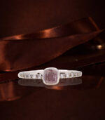 Cushion Diamond | Natural Diamond Ring | Pink Color Gold Ring | Engagement Ring