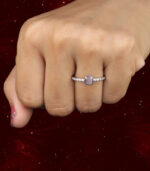 Cushion Diamond | Natural Diamond Ring | Pink Color Gold Ring | Engagement Ring - Image 8