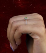 Enchanted Heart Cut Green Diamond Halo Ring - Image 7