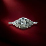 Oval Diamond | Salt And Pepper Diamond | Natural Diamond Ring | Gold Ring | Engagement Ring