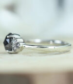 Oval Diamond | Salt And Pepper Diamond | Natural Diamond Ring | Gold Ring | Engagement Ring - Image 6