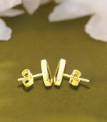 Heart Slice Rose-cut Diamond Earring | Blue Diamond | Natural Diamond Earring - Image 3