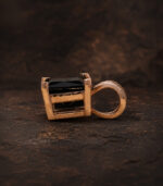 Diamond Pendant-Ear ring | Princess Diamond | Black Diamond | Yellow Gold Bridal Necklace - Image 5