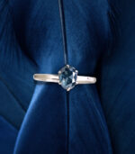 Oval Diamond | Natural Diamond Ring | Blue Color Gold Ring | Engagement Ring - Image 4