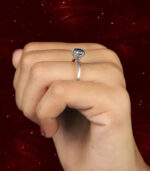 Oval Diamond | Natural Diamond Ring | Blue Color Gold Ring | Engagement Ring - Image 8