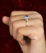 Pear Diamond | Natural Diamond Ring | Salt And Pepper Color Gold Ring | Engagement Ring - Image 8