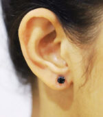 Diamond Pendant-Ear ring | Round Diamond | Black Diamond | Yellow Gold | Bridal Necklace - Image 5
