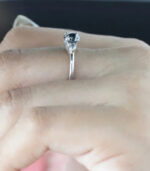 Round Rose Cut Shape Diamond Engagement Ring | Wedding Diamond Ring - Image 4