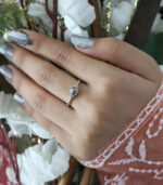 Round Rose Cut Shape Diamond Engagement Ring | Wedding Diamond Ring - Image 5