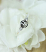 Round Rose Cut Shape Diamond Engagement Ring | Wedding Diamond Ring - Image 9