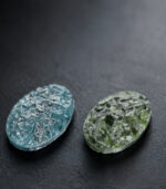 1.00 CT/2 Pcs Natural Oval Rough Diamond Enhanced Blue Green Color Clarity I3 (6.58 MM) - Image 4