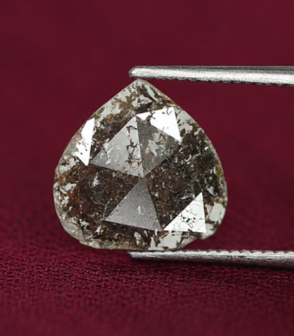 2.47 CT/2 Pcs Natural Pear Slice Diamond Brown Color Clarity I3 (10.29 MM)