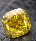 0.28 CT Natural Cushion Diamond Enhanced Orange Color Clarity VS1 (3.47 MM) - Image 3