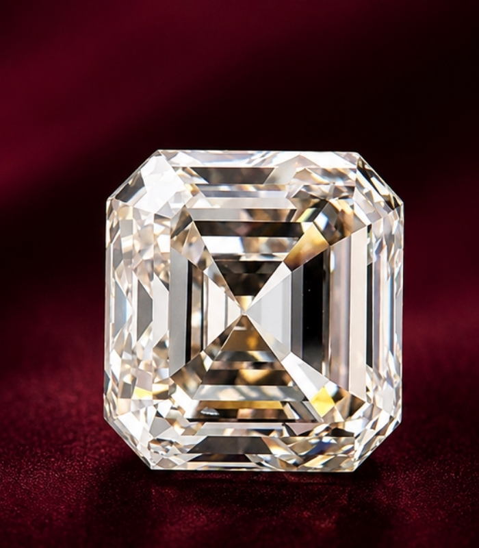1.05 CT Asscher Shape Natural Diamond K Color Clarity (5.69 MM)