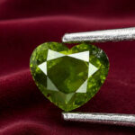 0.39 CT Natural Heart Diamond Enhanced Green Color Clarity I1 (4.70 MM)