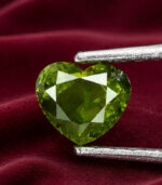 0.39 CT Natural Heart Diamond Enhanced Green Color Clarity I1 (4.70 MM)