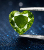 0.39 CT Natural Heart Diamond Enhanced Green Color Clarity I1 (4.70 MM) - Image 2