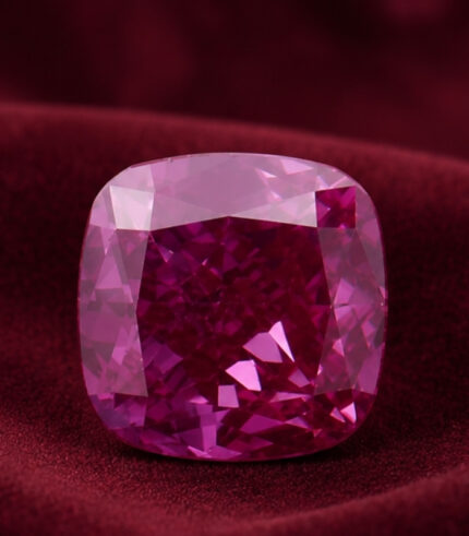 0.09 CT Natural Cushion Diamond Enhanced Pink Color Clarity VS1 (2.50 MM)