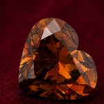 1.01 CT Heart Shape Natural Diamond Red Color VS2 Clarity (6.30 MM)