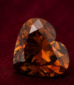 1.01 CT Heart Shape Natural Diamond Red Color VS2 Clarity (6.30 MM)