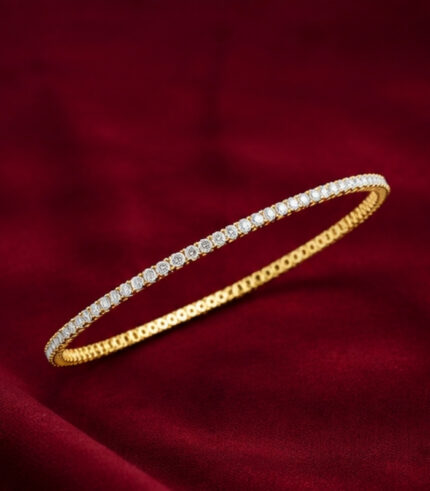 Natural Diamond Full Eternity Bangle | Diamond Eternity Gold Bangle for Women | Fine Jewellery
