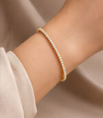 Natural Diamond Full Eternity Bangle | Diamond Eternity Gold Bangle for Women | Fine Jewellery - Image 4