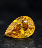 GIA Certified 1.07 CT Pear Diamond Enhanced Orange-Yellow Color (8.35 MM) - Image 4