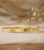 Lab-Grown Diamond Bangle Bracelet | Flush-Set Diamond Bangle | Contemporary Fine Jewellery - Image 2