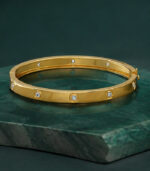 Lab-Grown Diamond Bangle Bracelet | Flush-Set Diamond Bangle | Contemporary Fine Jewellery - Image 3