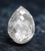 1.41 CT Briolette Shape Natural Diamond White Color I2 Clarity - Image 2