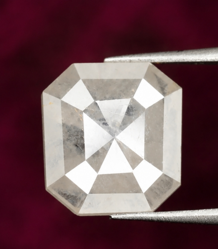2.14 CT Square Emerald Natural Diamond White Color Clarity I3 (8.41 MM) 2.14 CT Square Emerald Natural Diamond White Color Clarity I3 (8.41 MM)