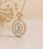 Yellow Gold Pendant Set for Women | Elegant Fine Gold Jewellery - Image 3