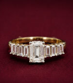 Yellow Gold Diamond Band Ring for Women | Elegant Everyday Ring