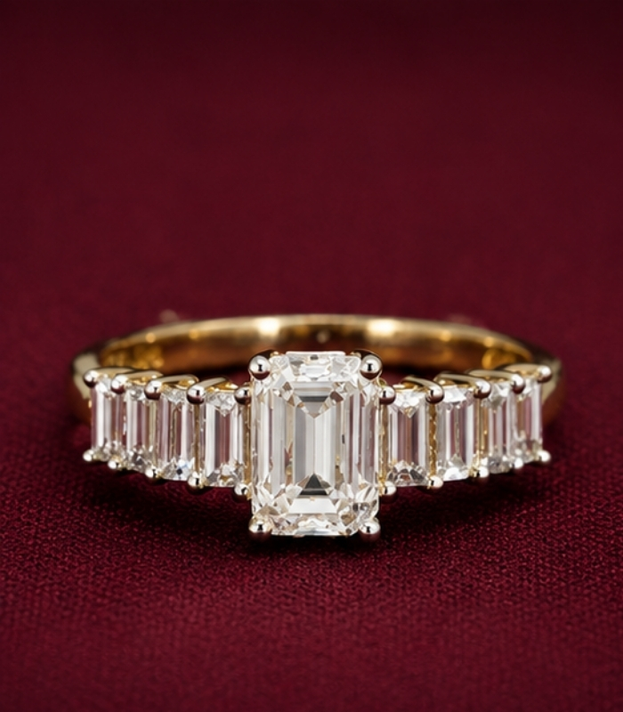 Company-6373 (1) Yellow Gold Diamond Band Ring for Women | Elegant Everyday Ring - Image 1