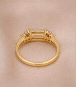 Yellow Gold Diamond Ring for Women | Elegant Minimal Gold Ring - Image 3