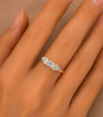 Yellow Gold Diamond Ring for Women | Elegant Minimal Gold Ring - Image 2