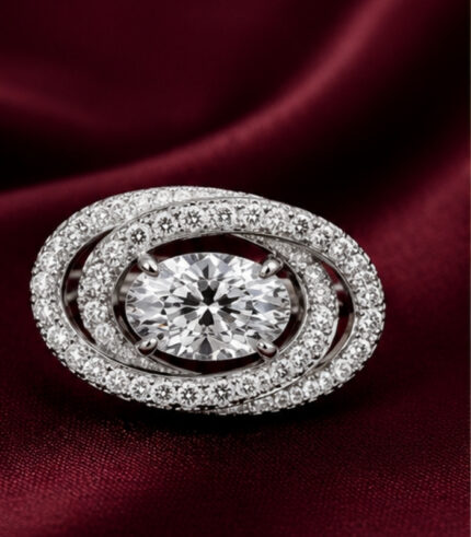 Yellow Gold Diamond Stud Earrings | Floral Cluster Gold Earrings for Women | Elegant Fine Jewellery
