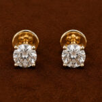 White Gold Diamond Solitaire-Style Stud Earrings for Women | Classic Fine Jewellery