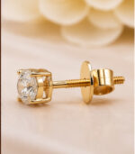 White Gold Diamond Solitaire-Style Stud Earrings for Women | Classic Fine Jewellery - Image 3